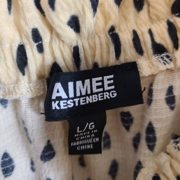 Aimee Kestenberg Beige Black Spotted Flowy PJ Tank Top Large - Picture 5 of 5